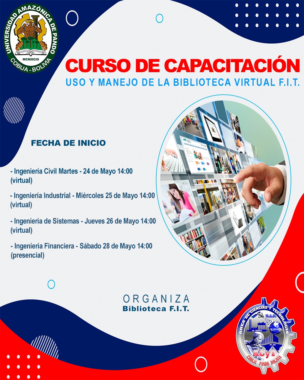 LA CAPACITACIÓN: USO Y MANEJO DE LA BIBLIOTECA VIRTUAL FIT-UAP